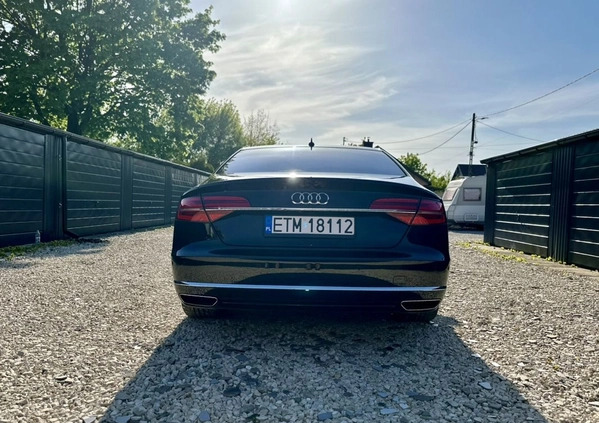 Audi A8 cena 130000 przebieg: 222400, rok produkcji 2013 z Okonek małe 466